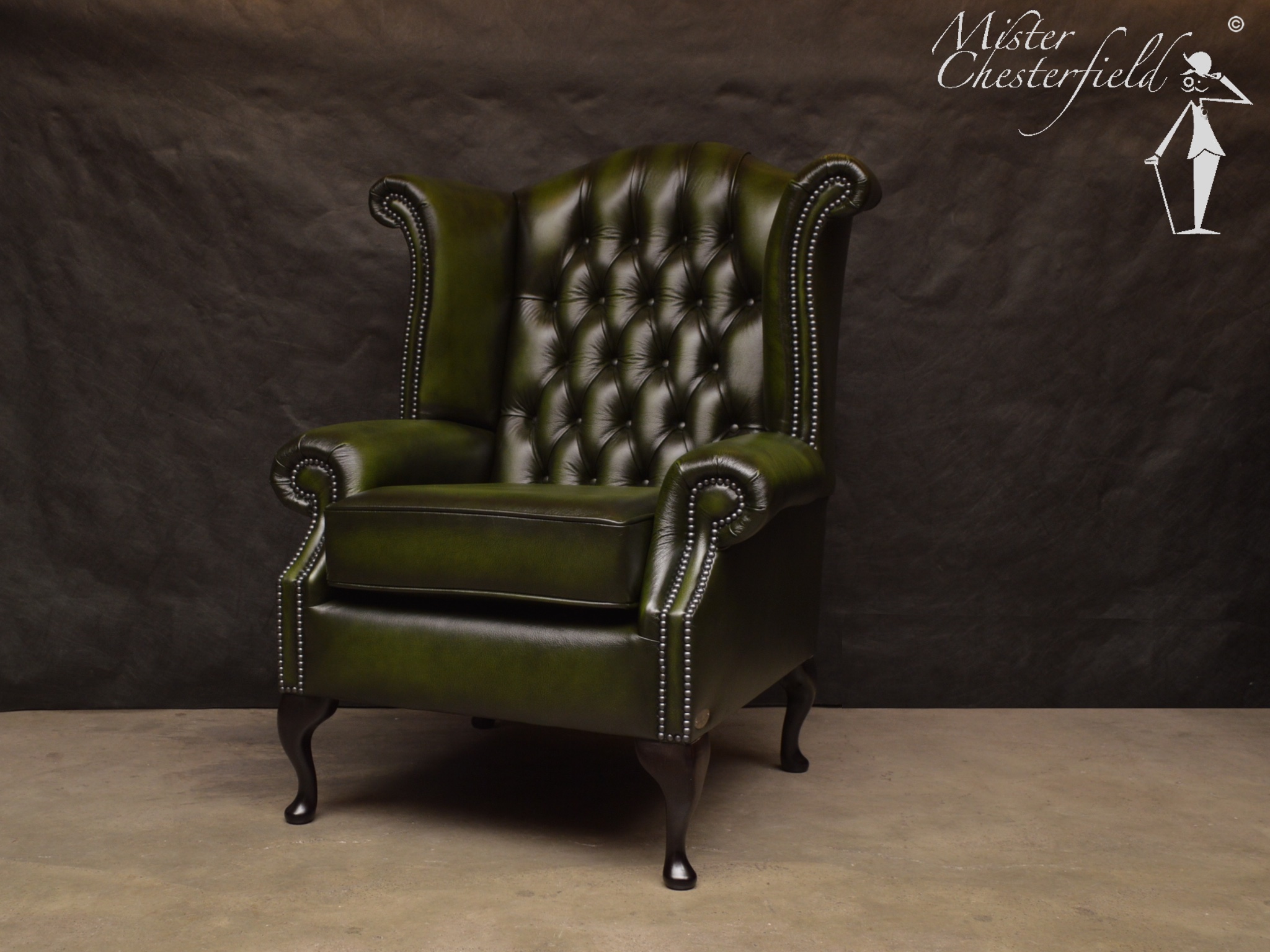 Chesterfield 89cm Scroll Chair In Green Direct Leverbaar Mister
