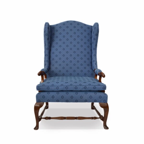 queen-anne-wing-chair-blue-fabric-blauw-stof-antiek-antique-google-shopping-