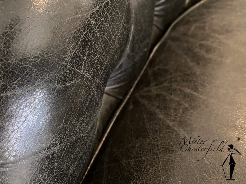 google mister vintage zwart generfd chesterfield liverpool stoel fauteuil grijs industrieel detail-2