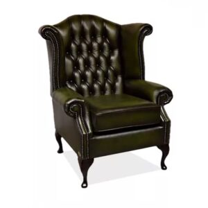 Chesterfield 89cm scroll chair in green Direct leverbaar €2,069.00