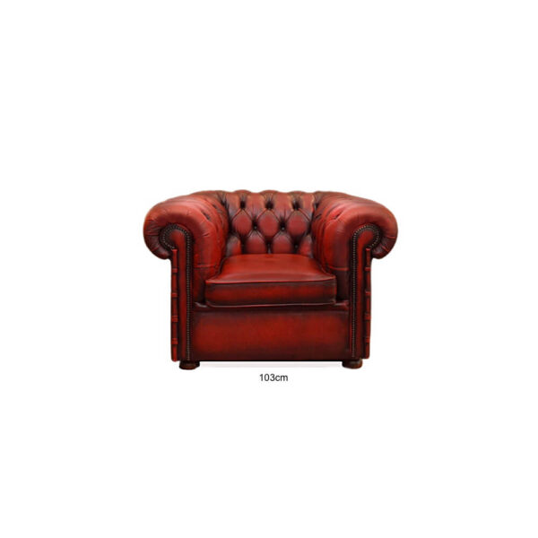 google Chesterfield stoel vintage rood