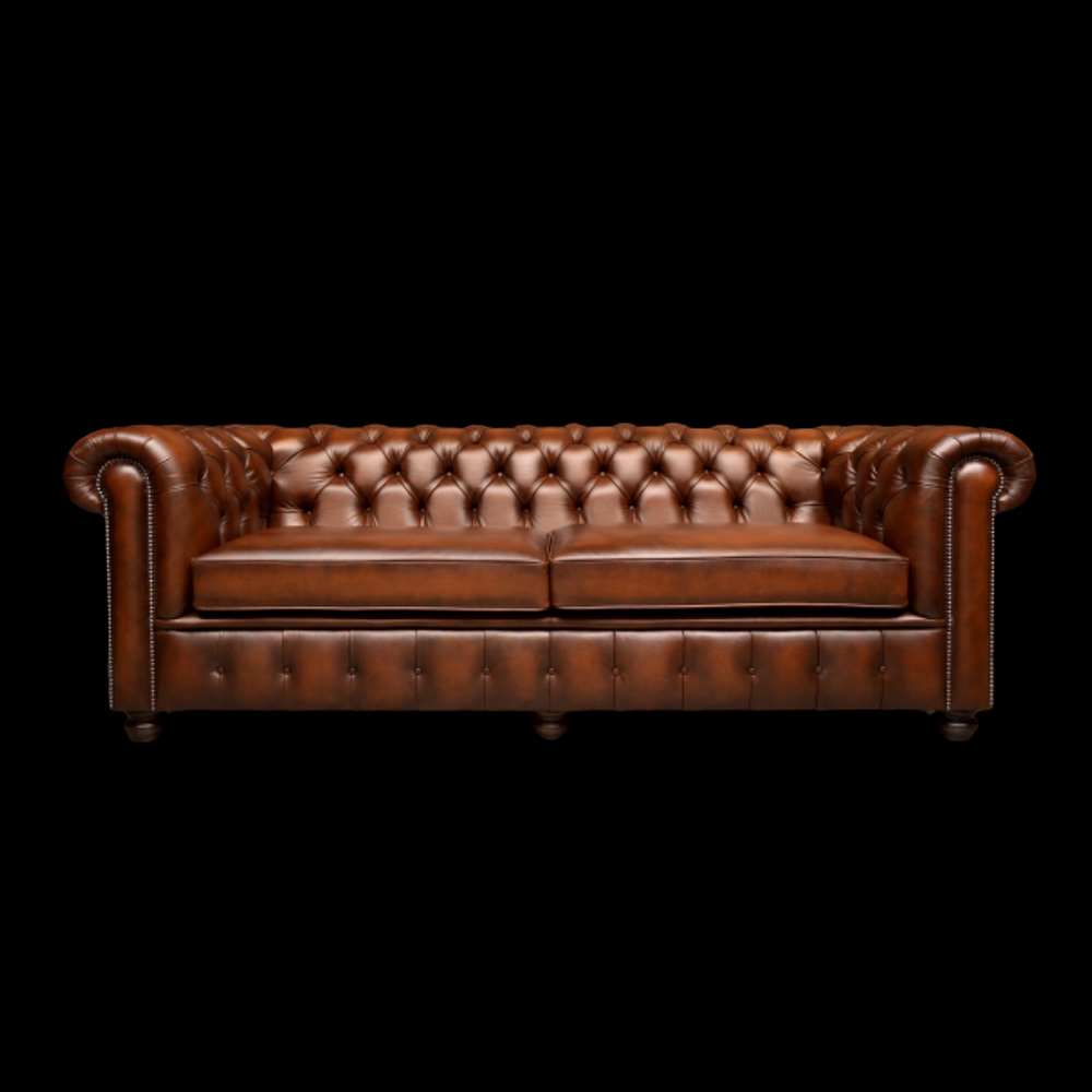 Chesterfield drie persoons 225cm authentic brown