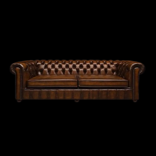 Chesterfield vier persoons bank 242cm authentic Gold XL zit